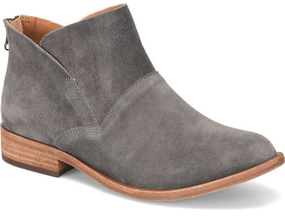 KORK-EASE Women's Ryder Ankle Boot Grey Suede, 7.5 M US